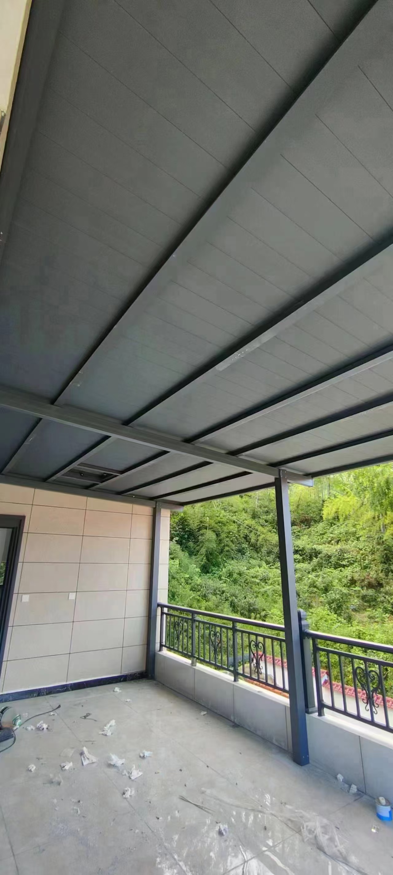  琼海遮阳雨棚安装记_海南冠平铝艺公司   