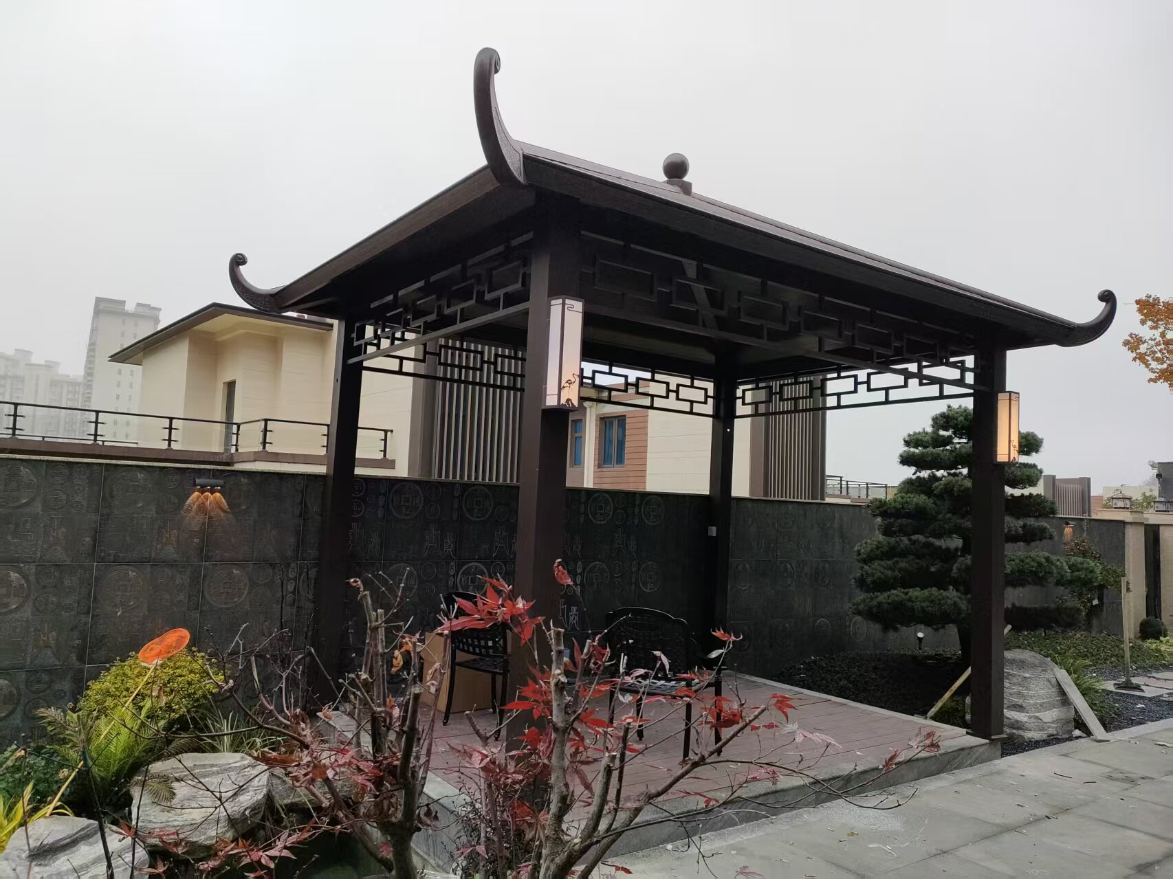 庭院中式仿古铝合金凉亭